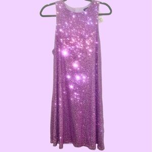 Sparkling Purple Sequin Dress XL